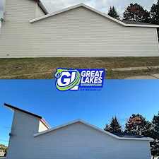 Alpenas-1-Commercial-Soft-Wash-Service-Building-Wash-Performed-for-Verizon-US-23-South-Alpena-MI 2